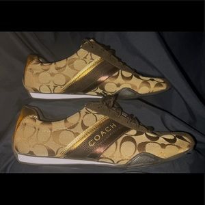 Coach tennis shoes. Size 9. Tan. NWOT